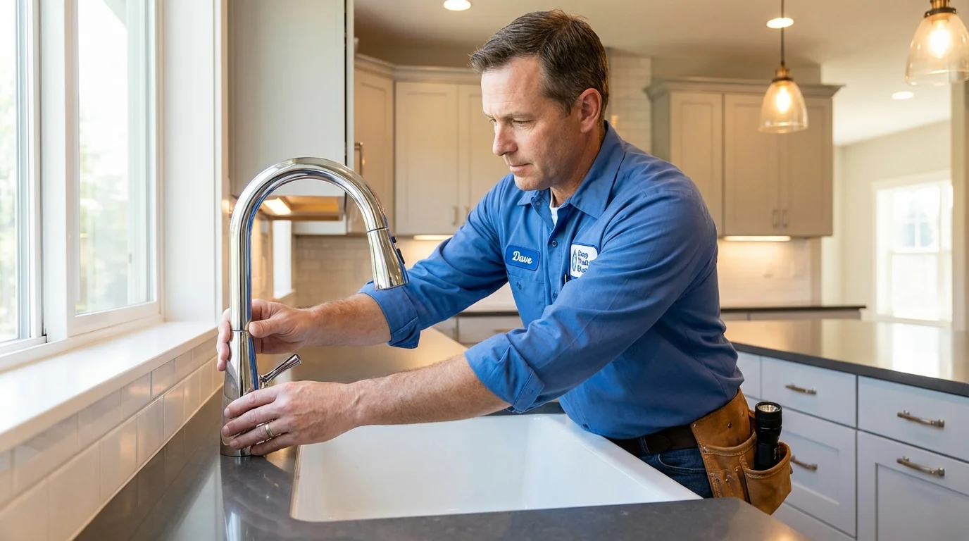 Kitchen faucet installation by Johns Plumbing LLC in Richfield Springs